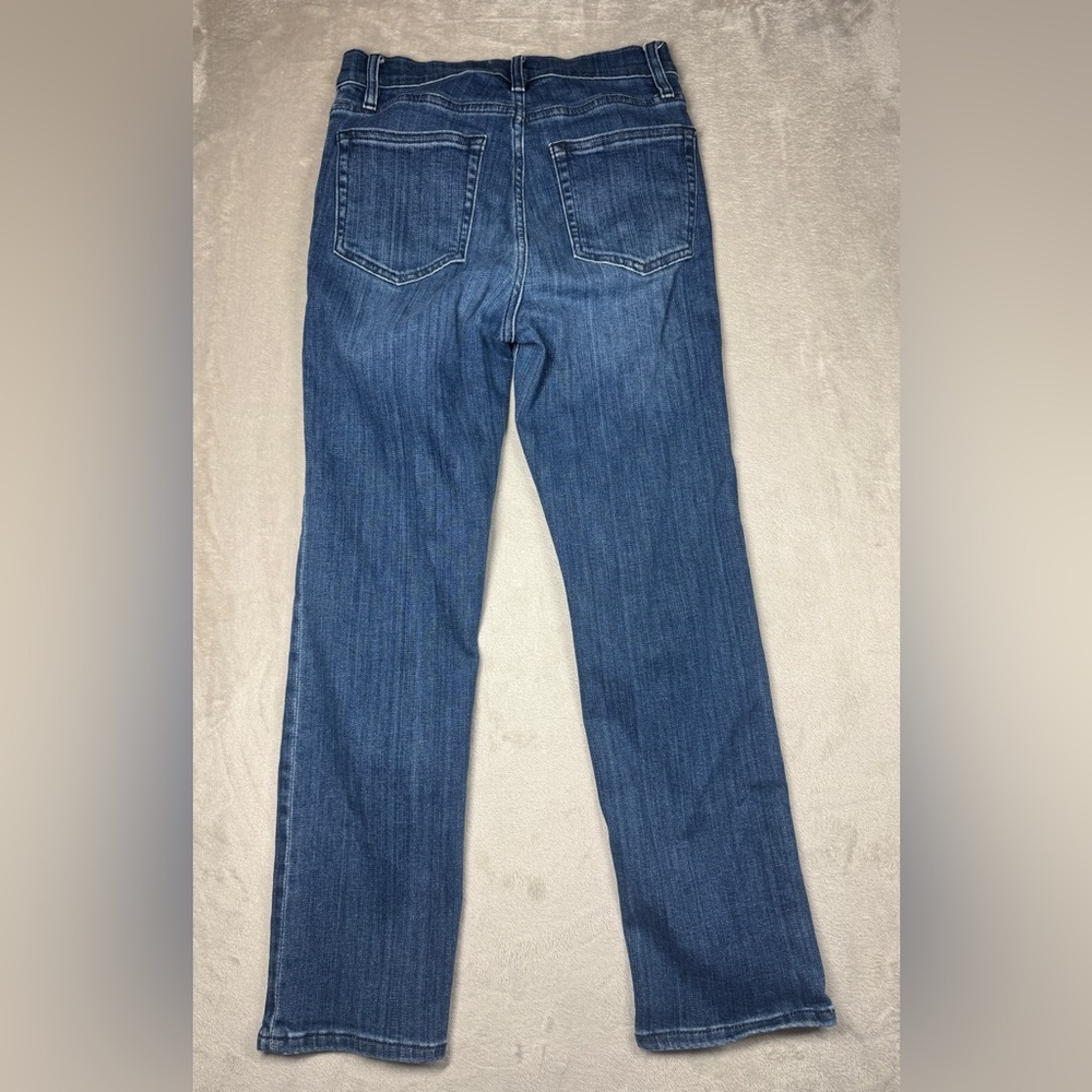 Frame Le High Straight Cropped Thunderstorm Zip Fly Denim Blue Jeans Size 27 - Picture 11 of 16